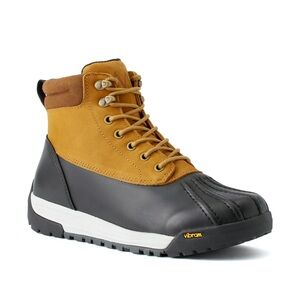 Vibram Men's Black and Brown Weatherproof Boots